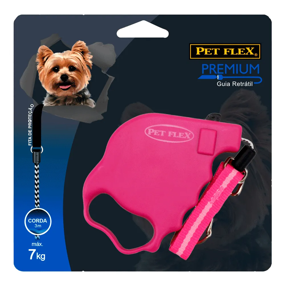 Guia Retrátil Premium Pet Flex Rosa — foto 4