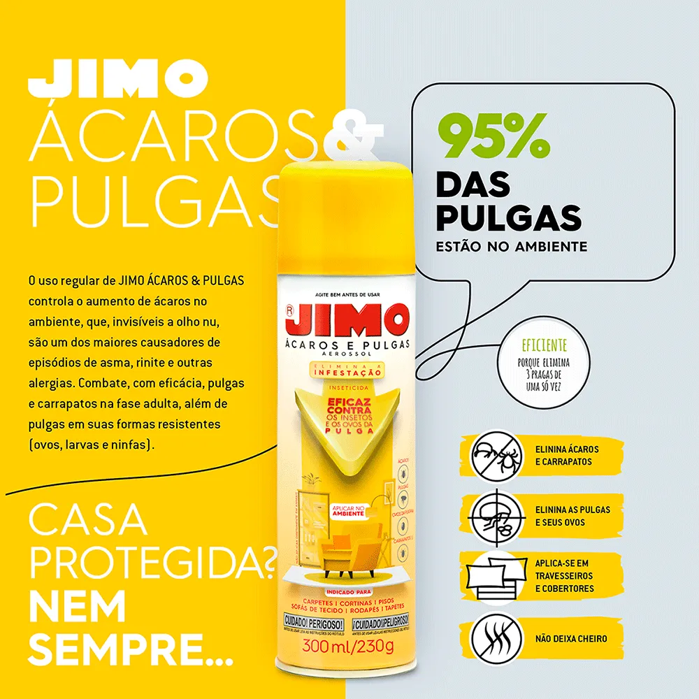 Inseticida Aerosol Ácaros e Pulgas Jimo — foto 3