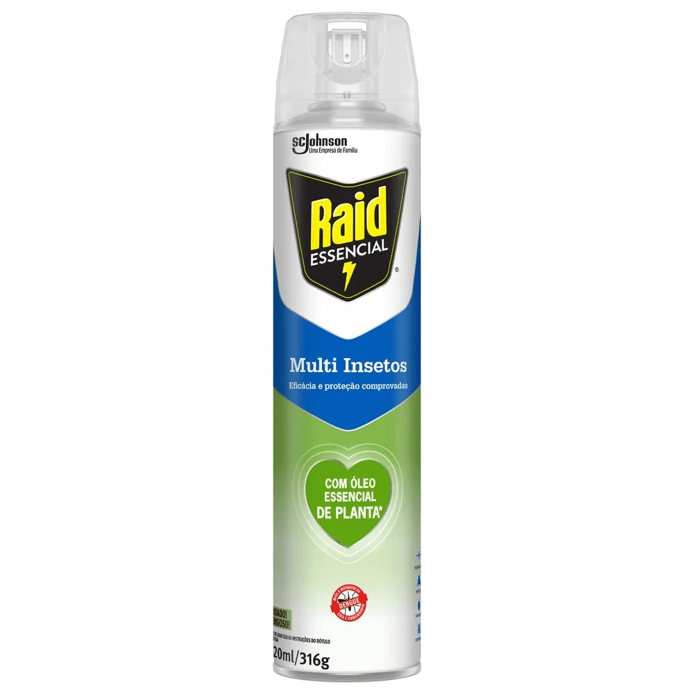 Inseticida Aerossol Raid Essencial Multi Insetos Spray