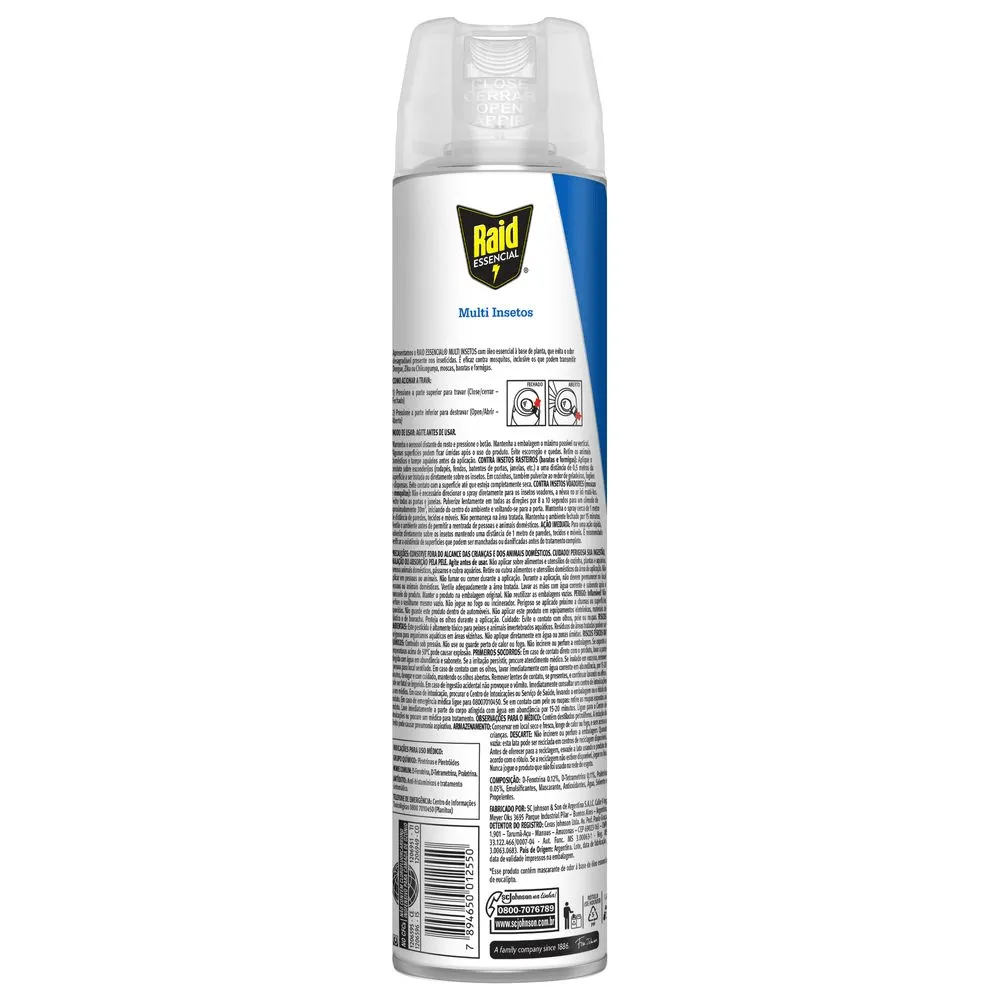 Inseticida Aerossol Raid Essencial Multi Insetos Spray — foto 2
