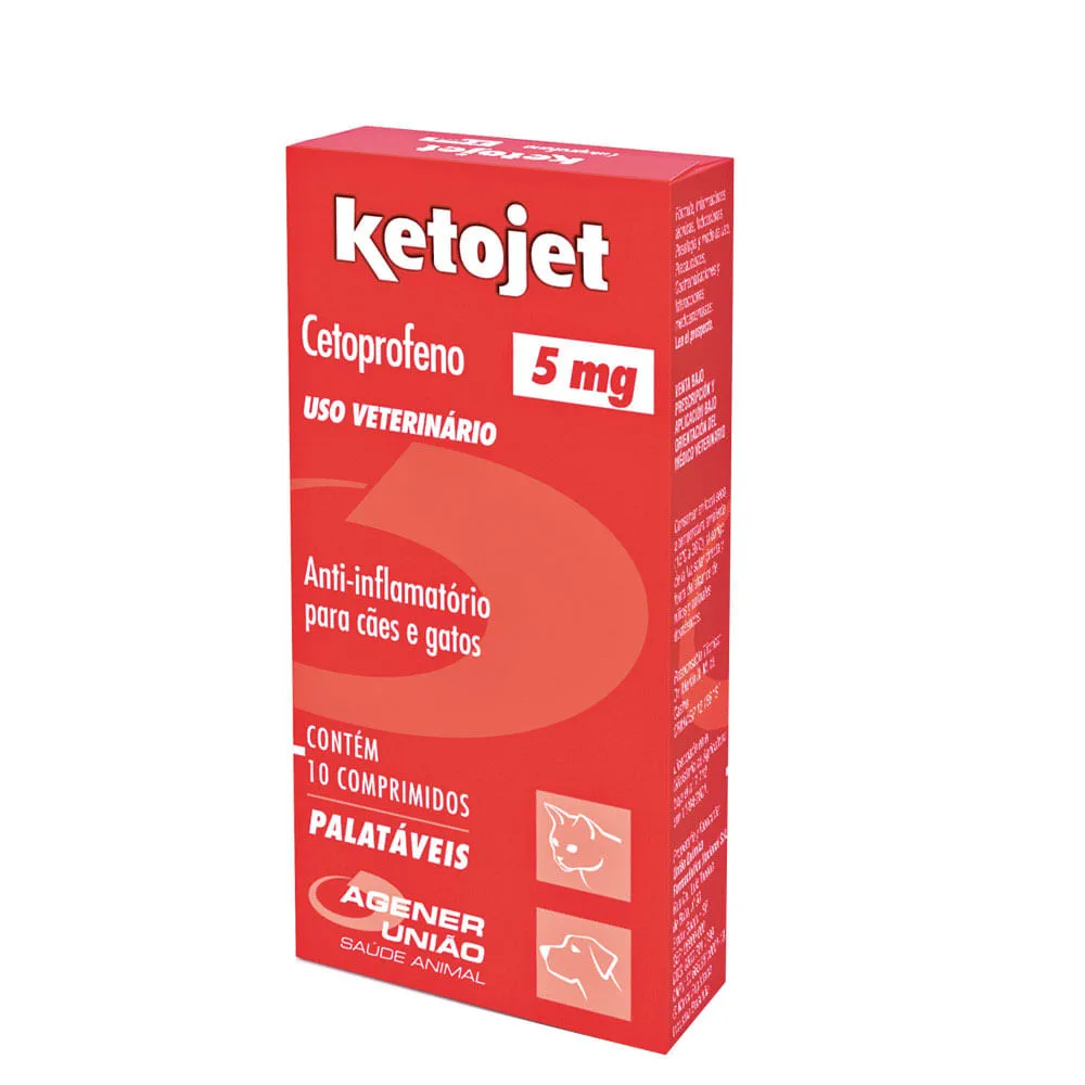 Ketojet 5mg Anti-inflamatório para Cães e Gatos
