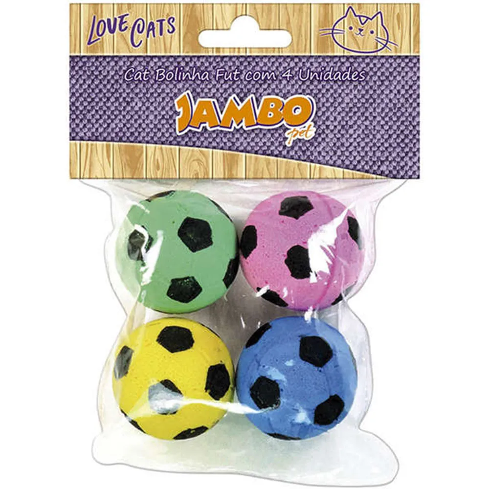 Kit Bolinhas Coloridas Futebol para Gatos Jambo — foto 4