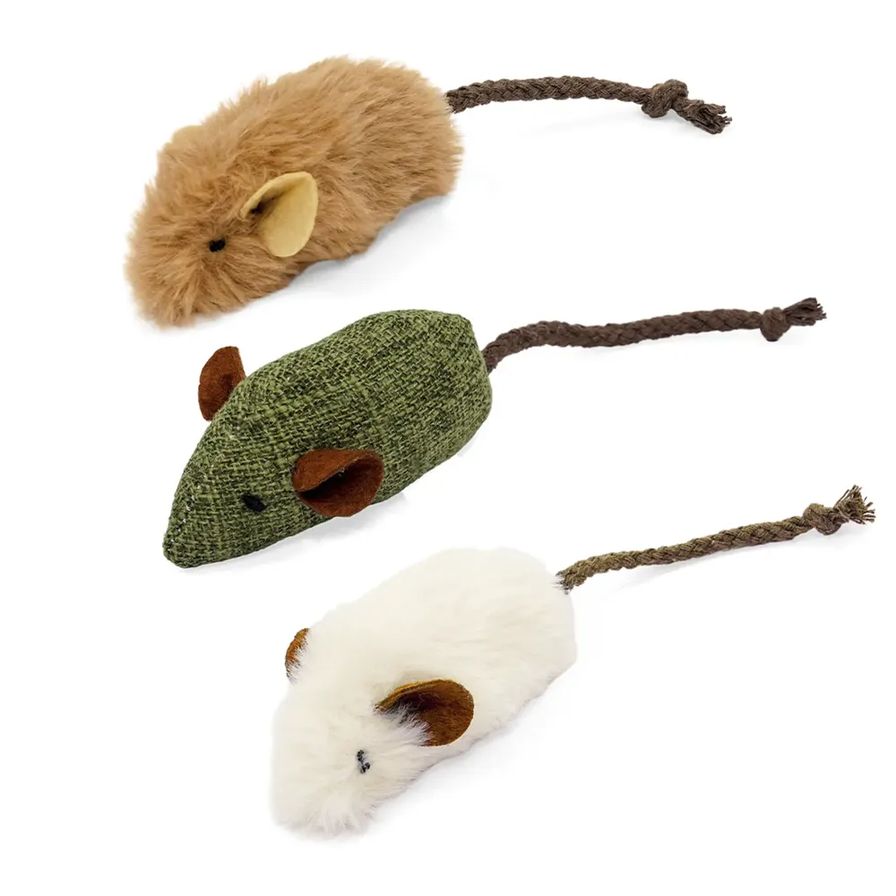 Kit Brinquedo para Gatos Ratinho 3 Unidades Flicks