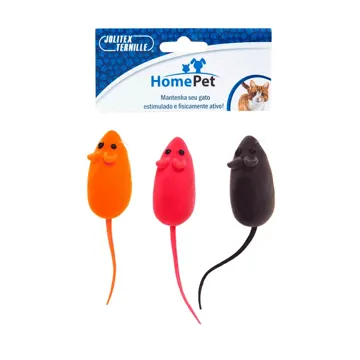 Brinquedo Kit com Ratinhos para Gatos HomePet