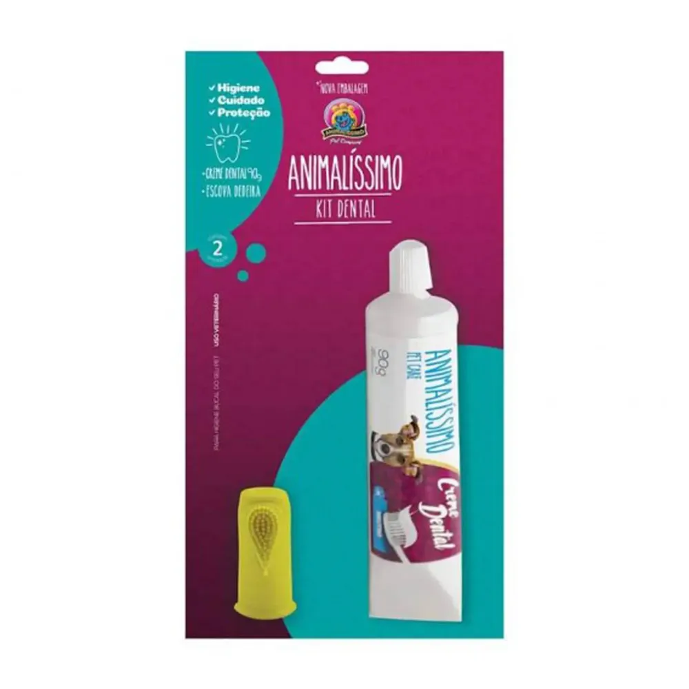 Kit Dedeira e Creme Dental Animalíssimo