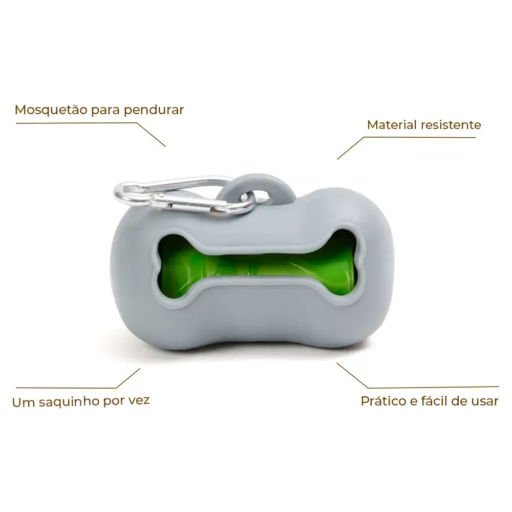 Kit Higiênico Cata Caca Com Refil MyHug Cinza — foto 2