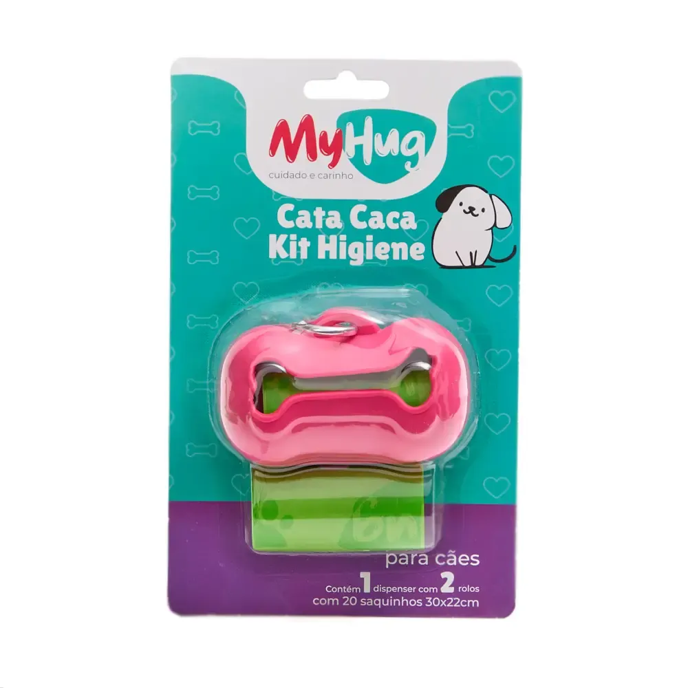 Kit Higiênico Cata Caca com Refil MyHug Rosa — foto 6