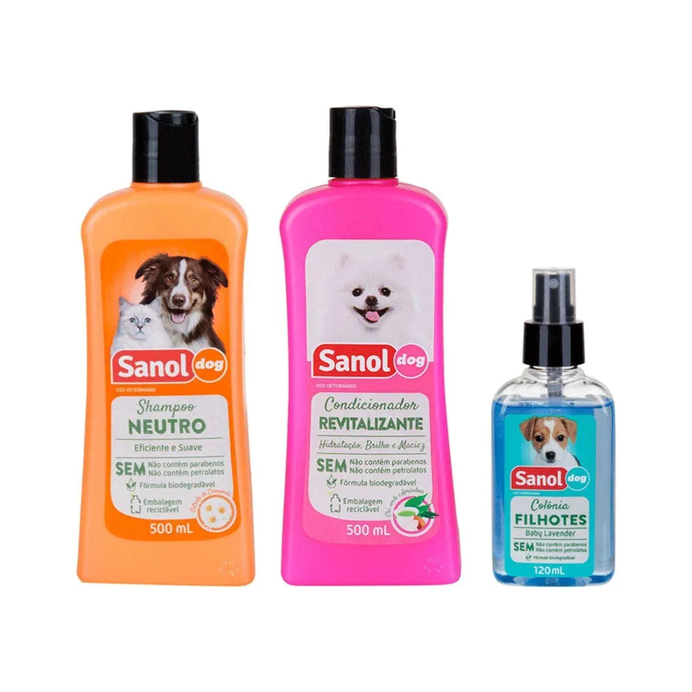Kit Banho Sanol Dog Shampoo, Condicionador e Colônia — foto 2