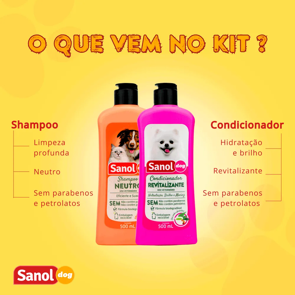Kit Banho Sanol Dog Shampoo, Condicionador e Colônia — foto 3