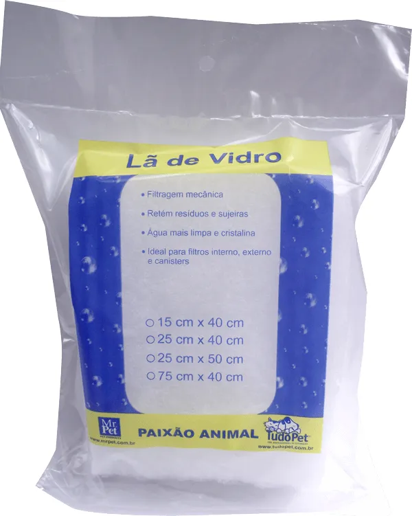 Lã de Vidro para Filtro de Aquário TudoPet