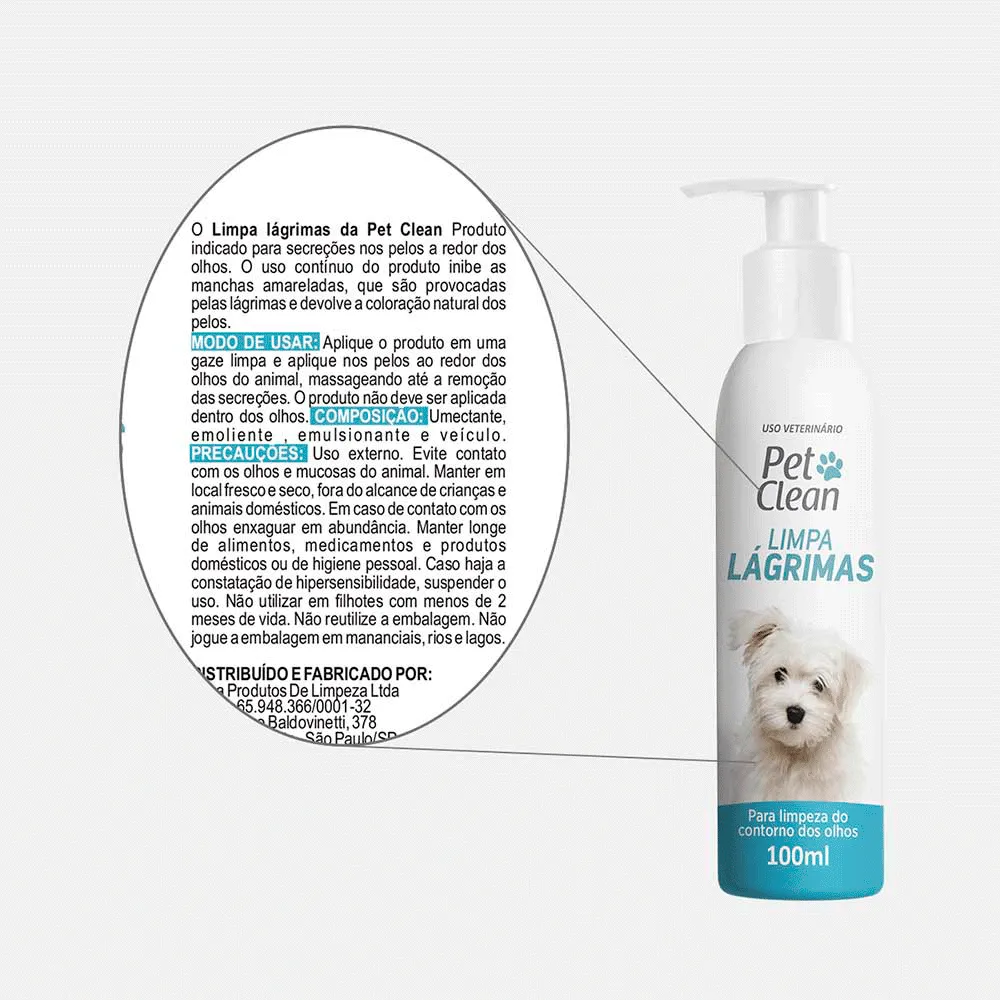 Limpa Lágrimas para Cães e Gatos Pet Clean — foto 2