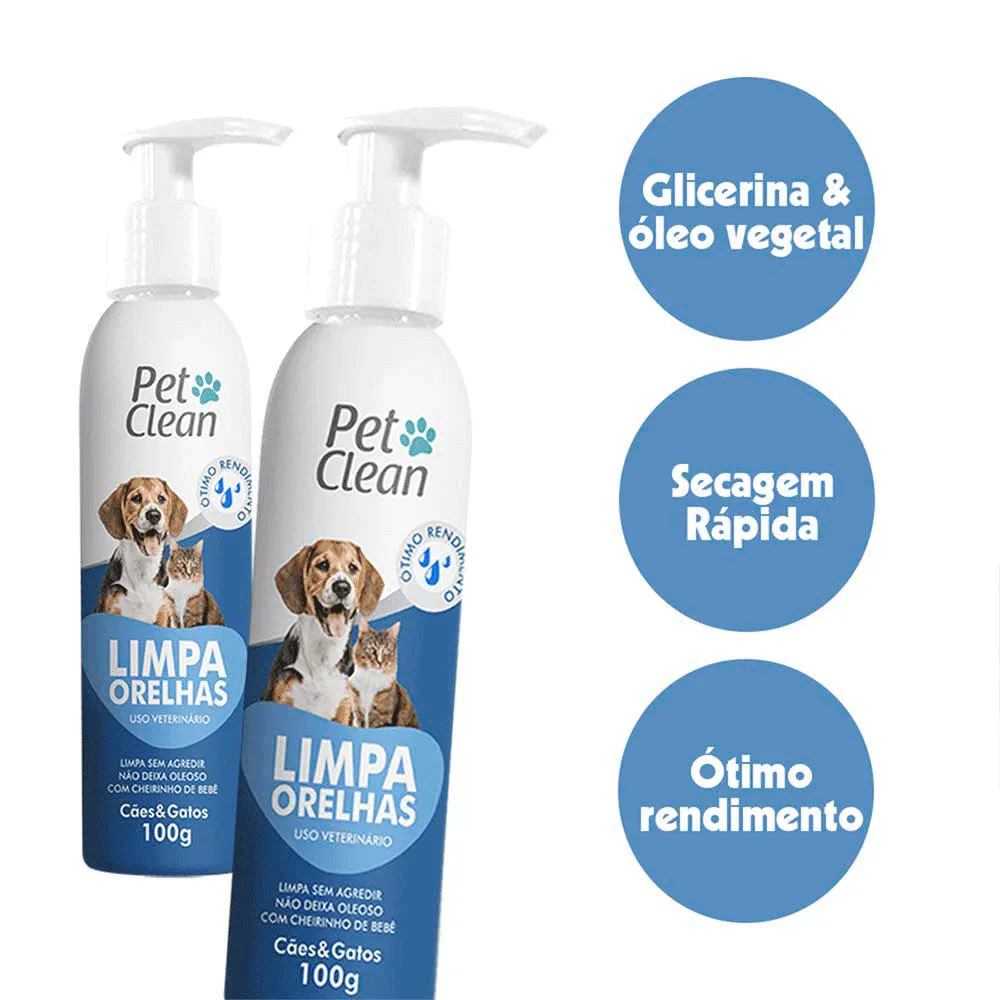 Limpa Orelhas Cães e Gatos Pet Clean — foto 3