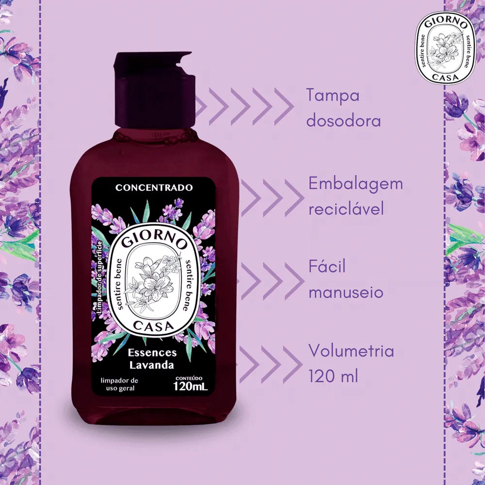 Limpador Concentrado de Superfície Giorno Casa Lavanda — foto 6