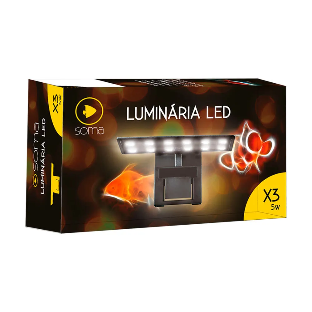 Luminária LED Soma X3 5W Branco e Azul — foto 3