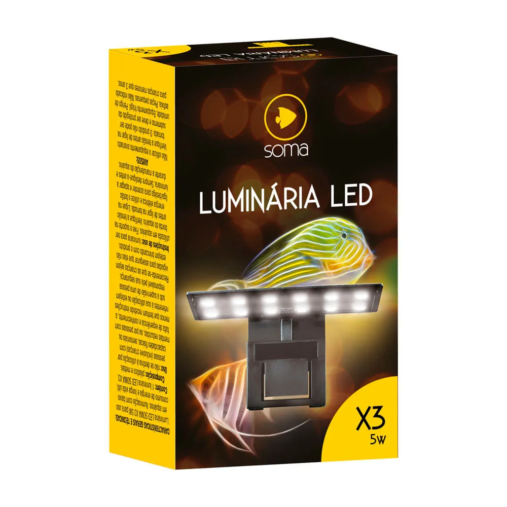 Luminária LED Soma X3 5W Preto e Branco — foto 2