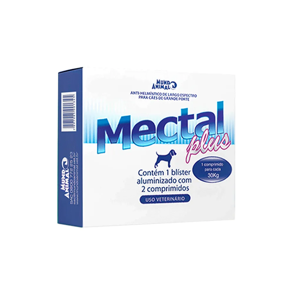 Mectal Plus Cães 30kg Mundo Animal