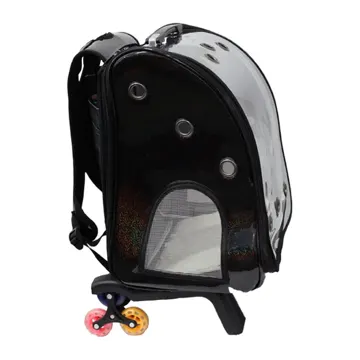 Mochila de Transporte Oxford com Suporte de Rodinhas Gomoov Preta