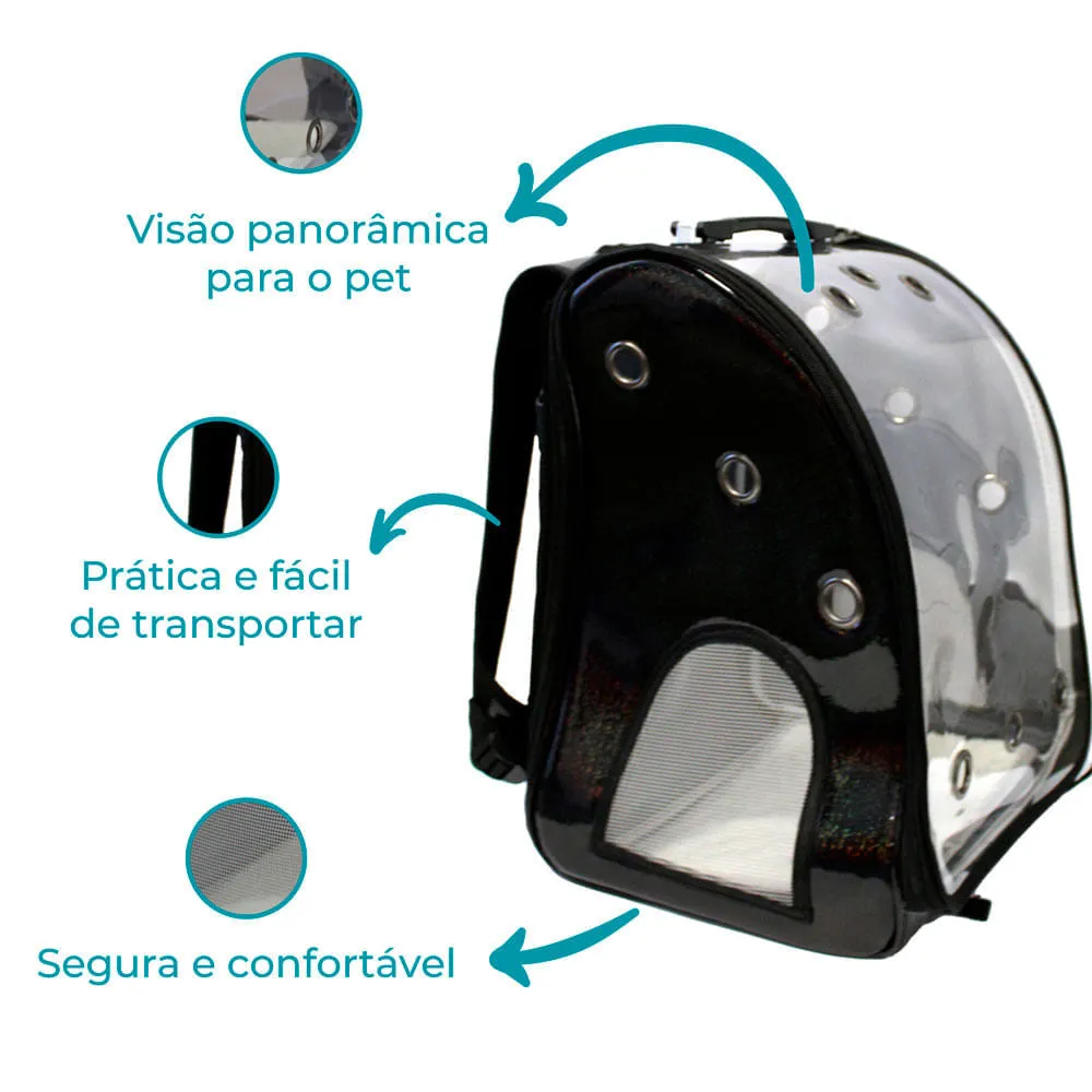 Mochila de Transporte Oxford com Suporte de Rodinhas Gomoov Preta — foto 4