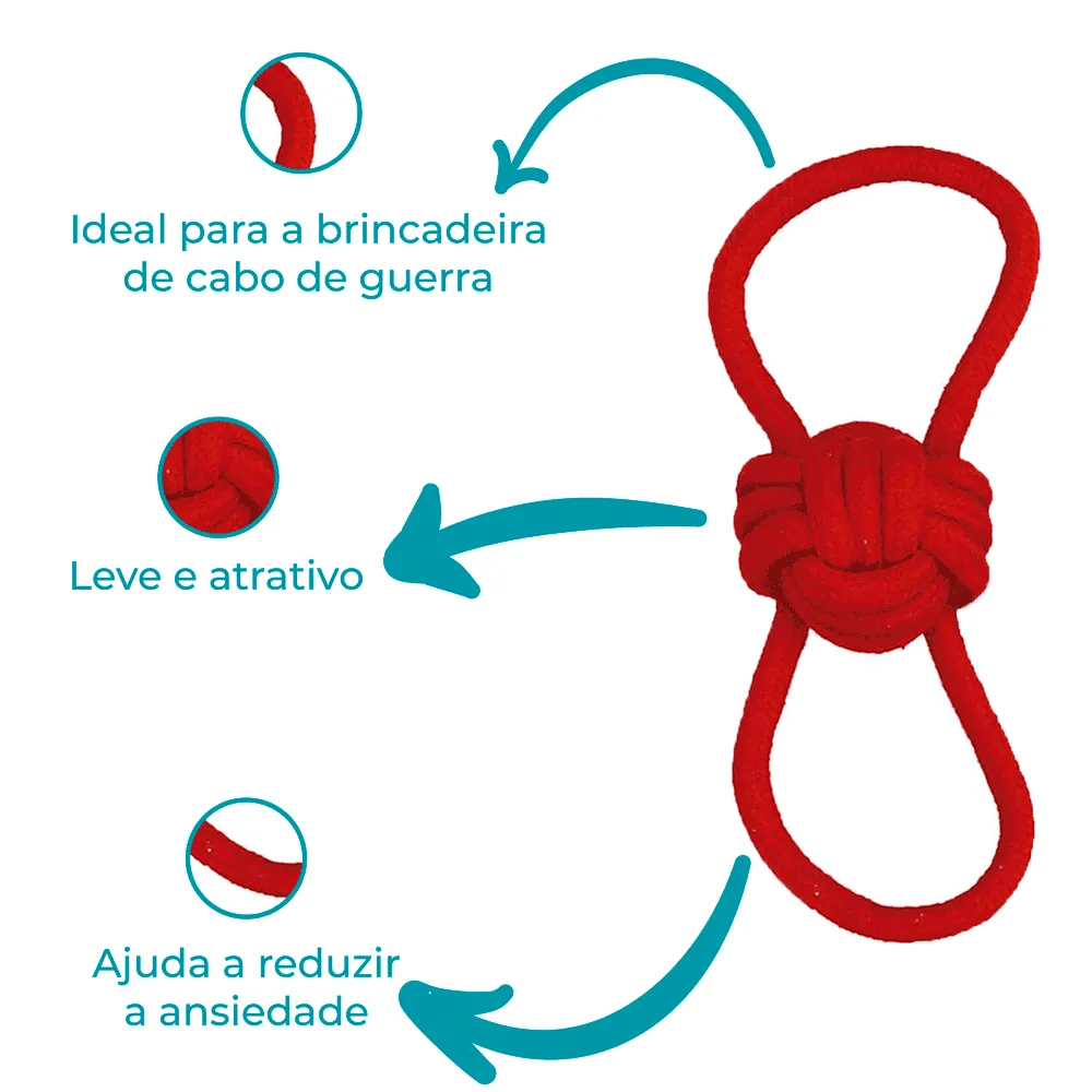 Mordedor Corda Bola Vermelho Kelev — foto 2