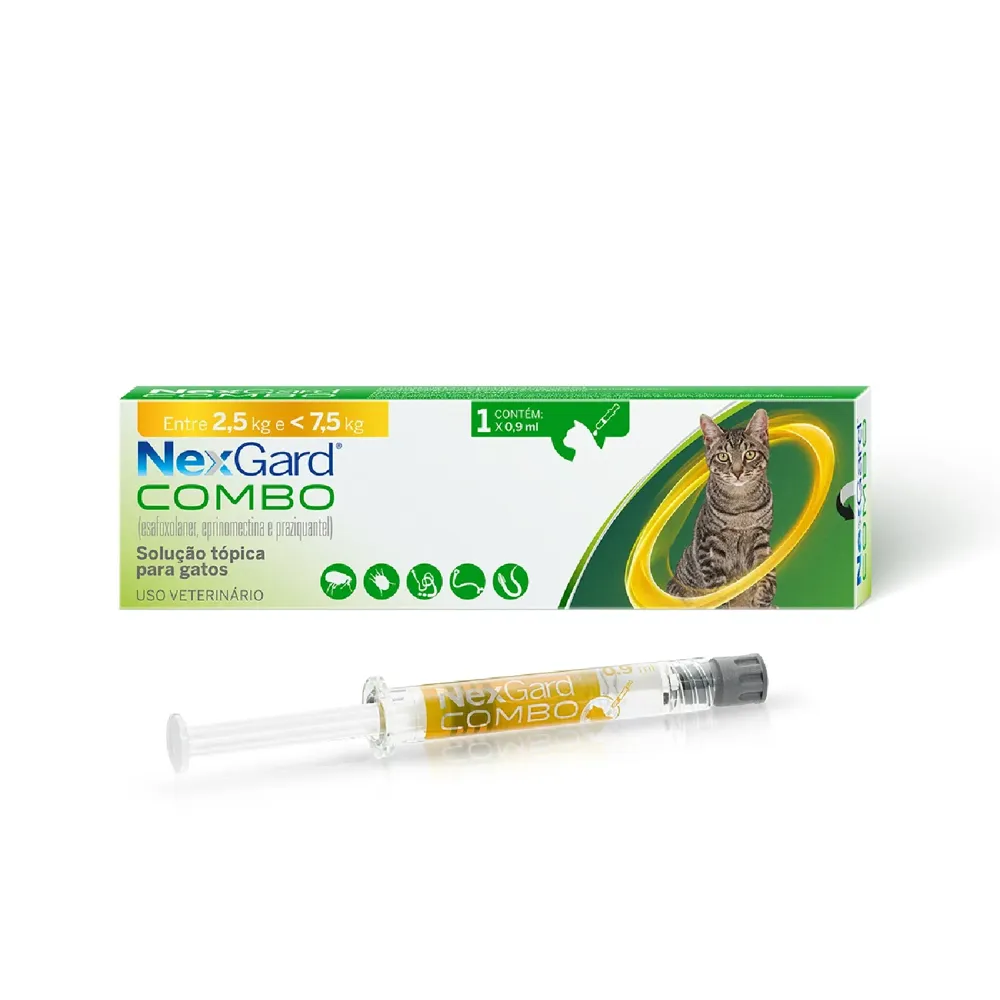 Nexgard Combo Antipulgas, Sarna e Vermífugo para Gatos de 2,5 a 7,5 kg — foto 2