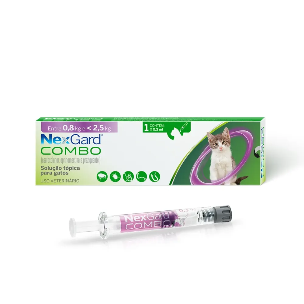 Nexgard Combo Antipulgas, Sarna e Vermífugo para Gatos até 2,5 kg — foto 2