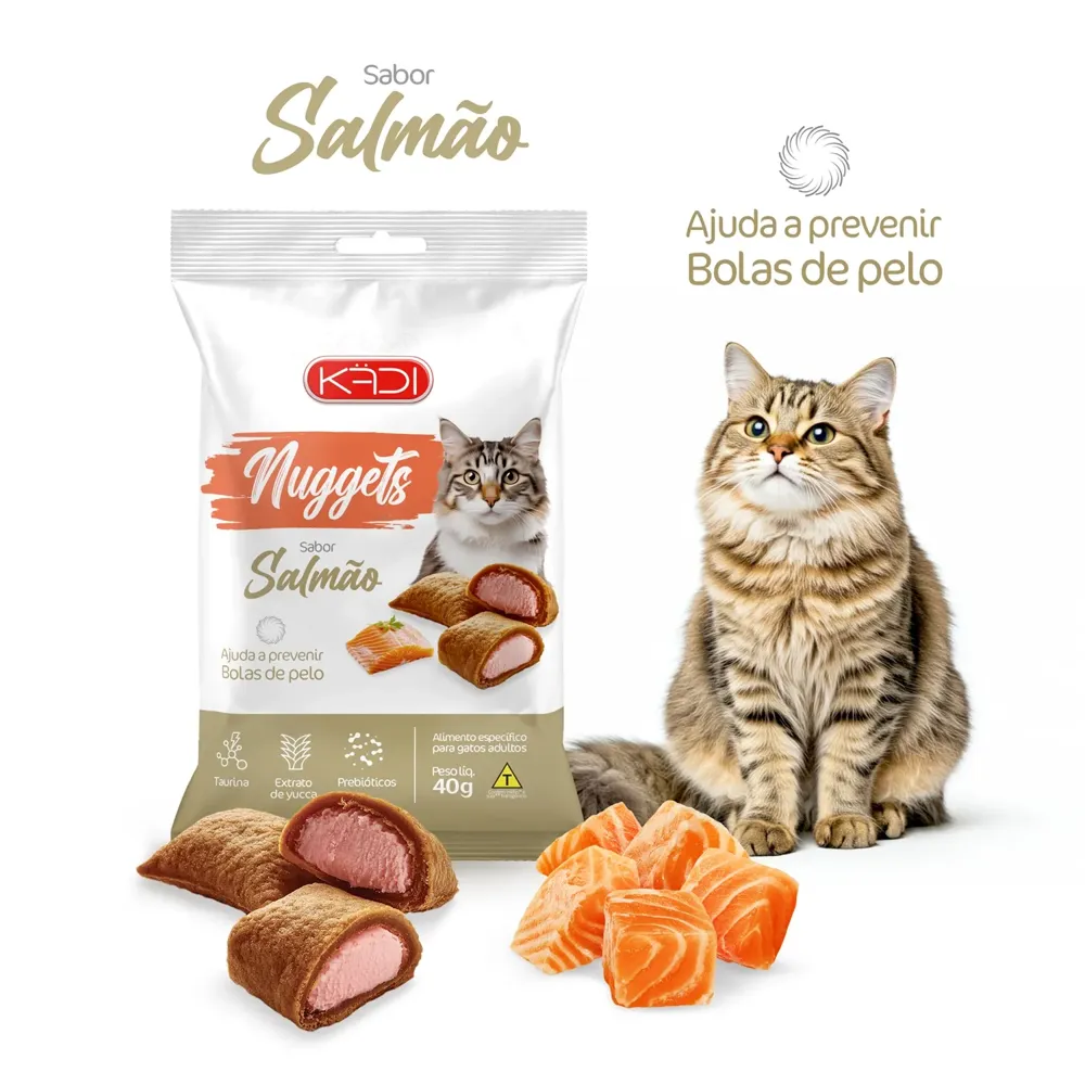 Nuggets Salmão para Gatos Adultos Kadi — foto 3