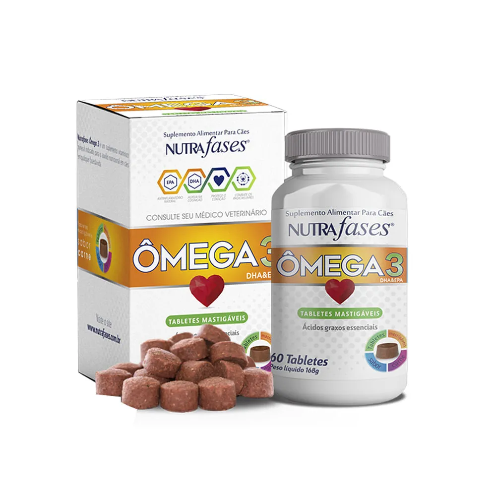 Nutrafases Ômega 3 Suplemento Alimentar para Cães