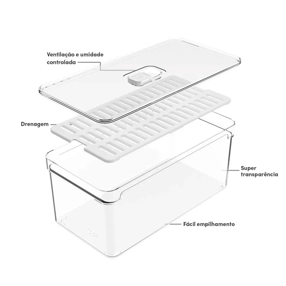 Organizador de Geladeira Clear Transparente Ou — foto 4