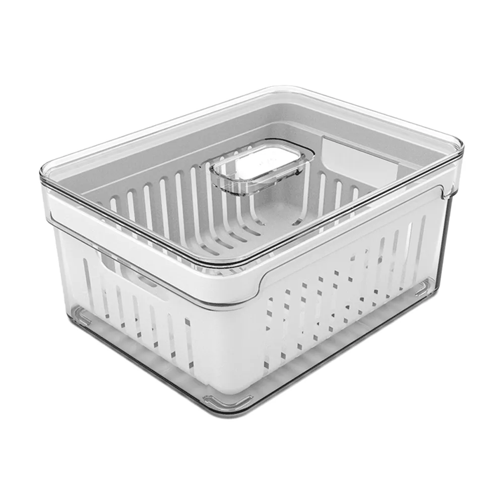 Organizador de Geladeira com Cesto Clear Fresh Transparente Ou — foto 3