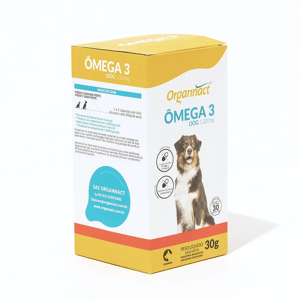 Ômega 3 Dog 1000mg para Cães Organnact — foto 3