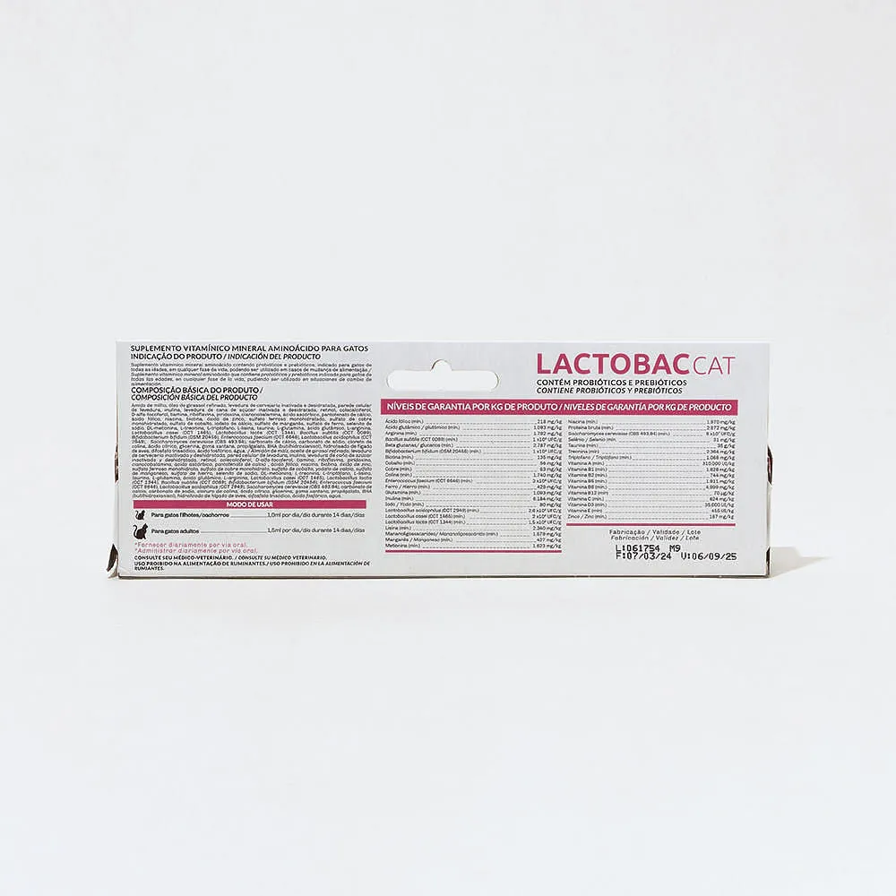 Lactobac Cat Organnact Suplemento Vitamínico — foto 2