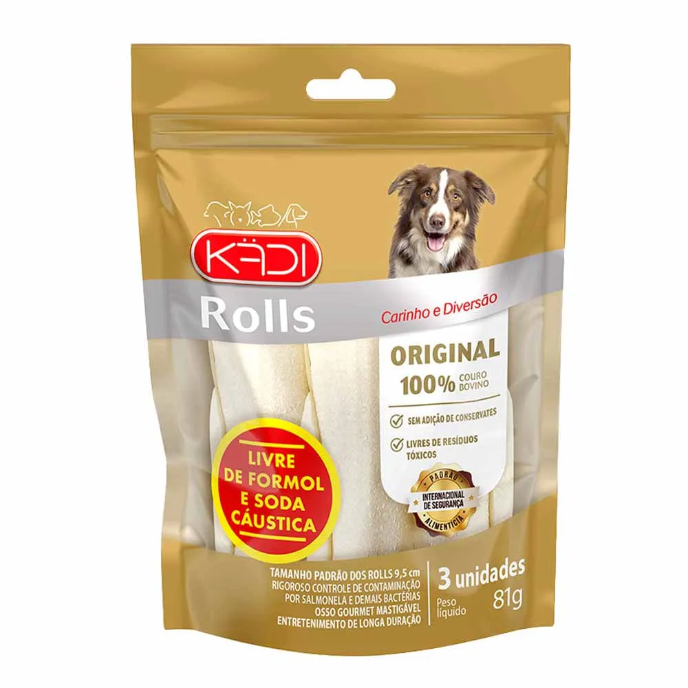 Petisco Cães Osso Original Roll Kadi