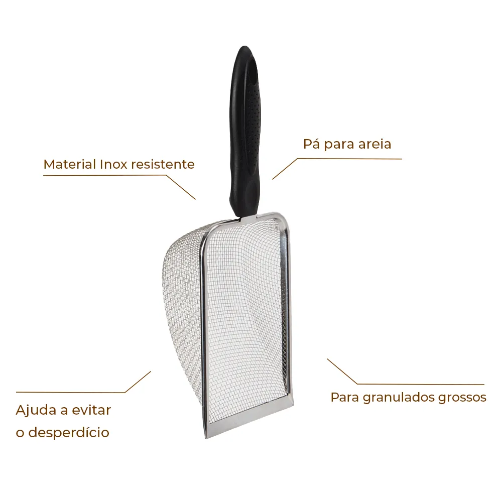 Pá Higiênica Inox Malha Grossa MyHug — foto 2