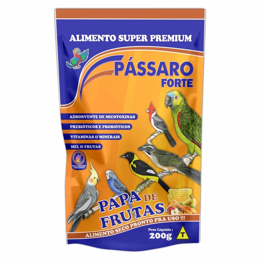 Papa de Frutas Pronto para Uso Pássaro Forte