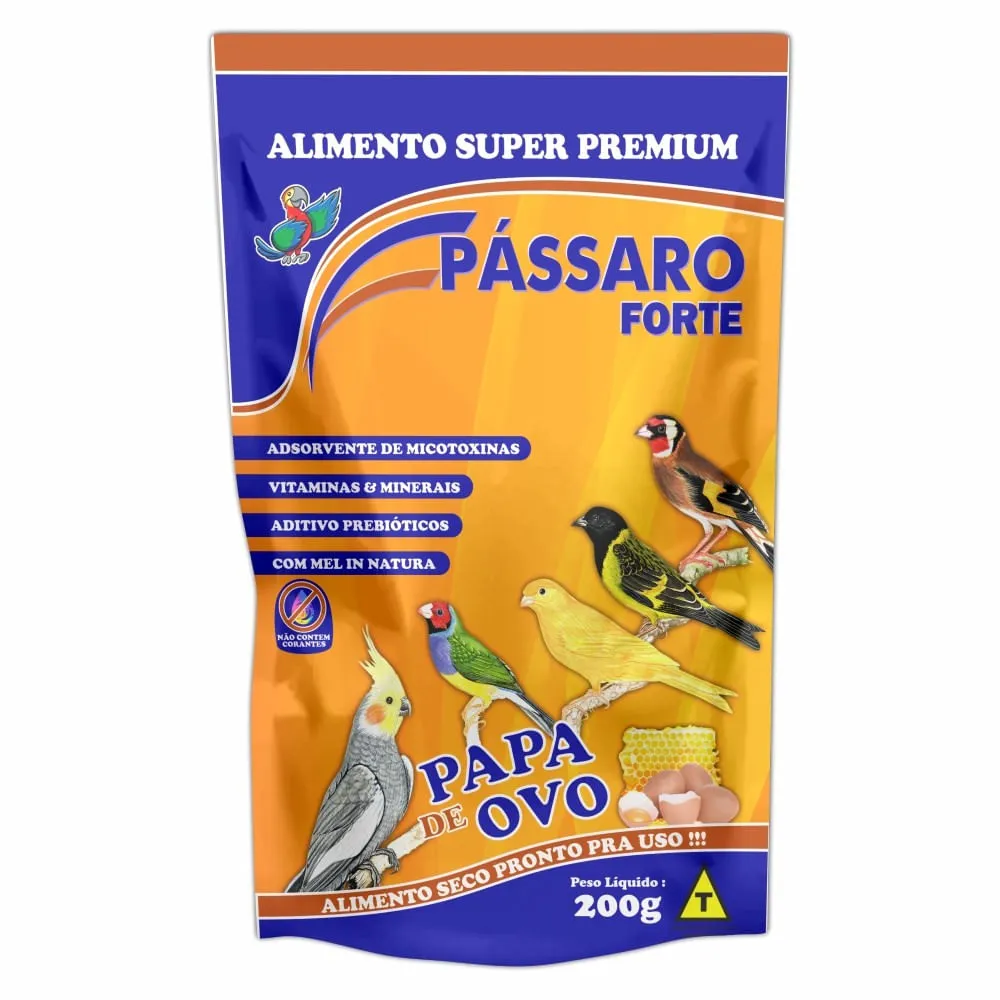 Papa de Ovo Pronto para Uso Pássaro Forte