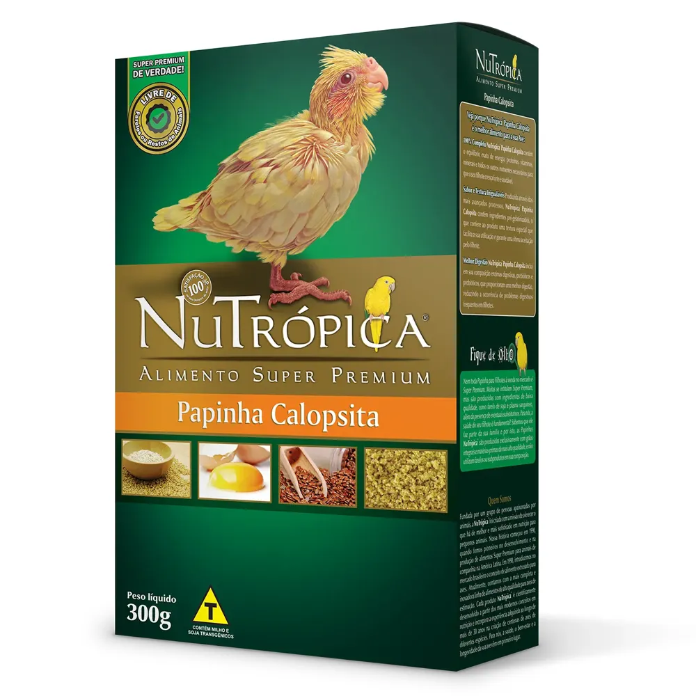 Papinha Nutrópica para Calopsita