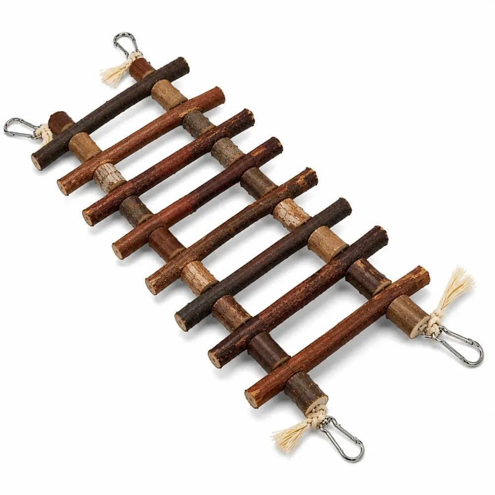 Passarela de Eucalipto Sisal para Aves Real Brinquedos Pet