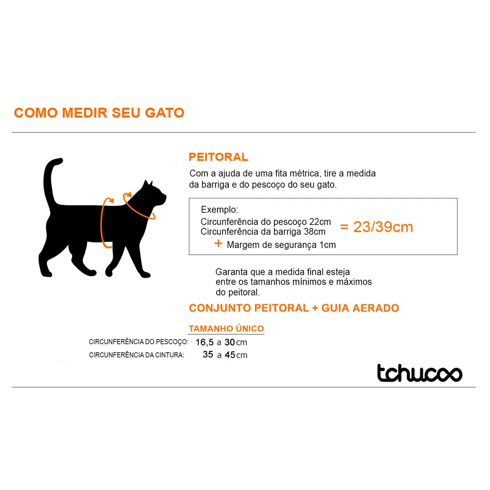 Peitoral Aerado e Guia Lovers Cat Tchucoo — foto 3
