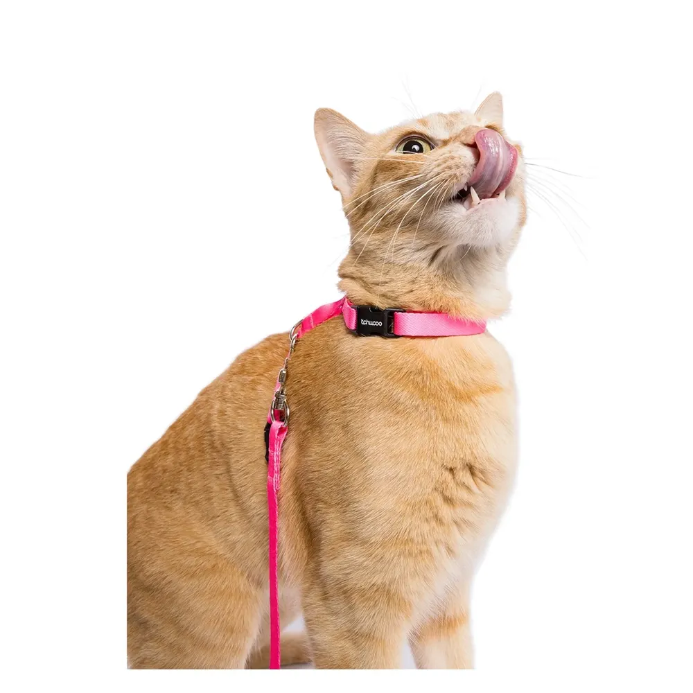 Peitoral H com Guia para Gatos Tchucoo Rosa — foto 2