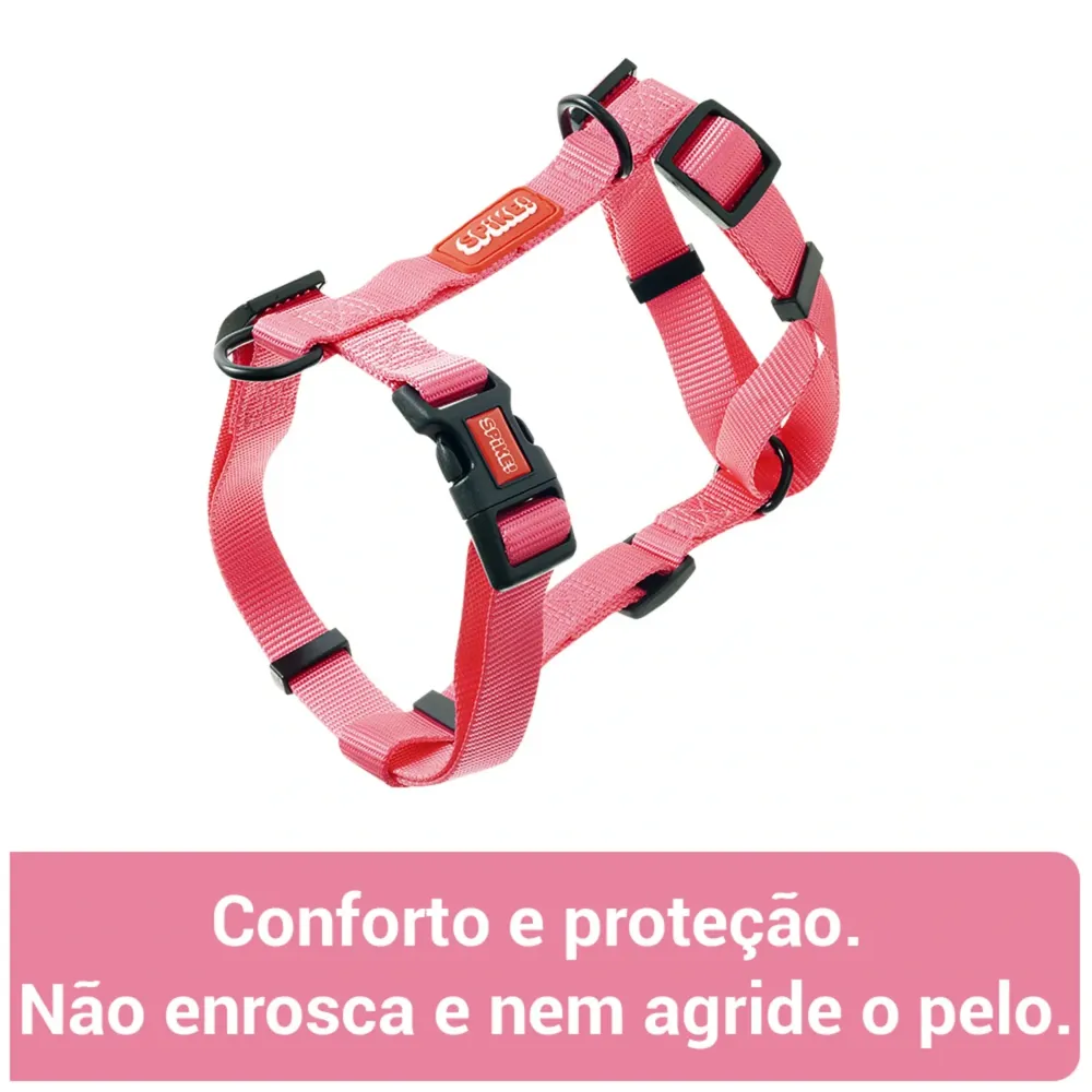 Peitoral H para Cães Pink Spike — foto 3