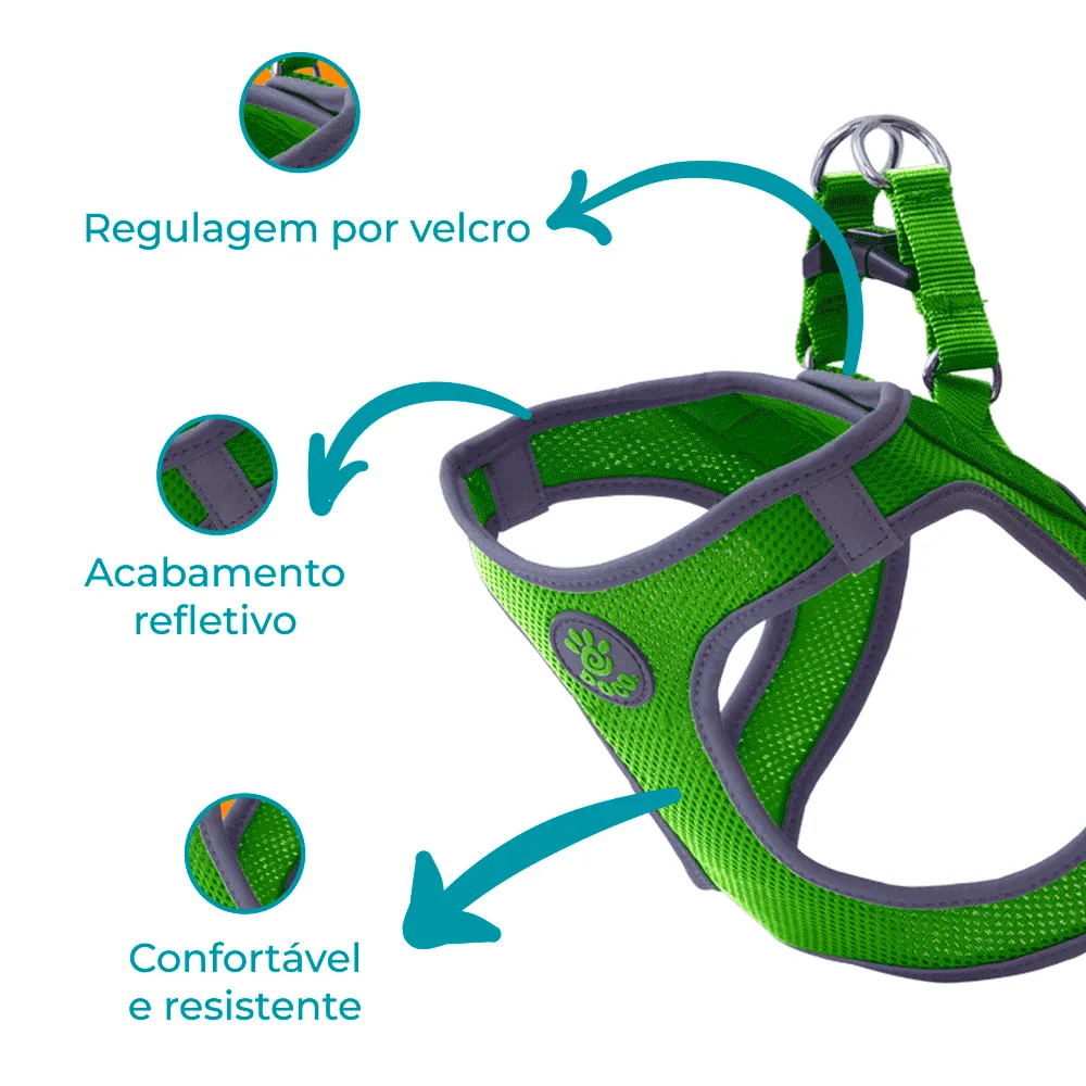Peitoral Cães Athletic Fit Doco Verde — foto 2
