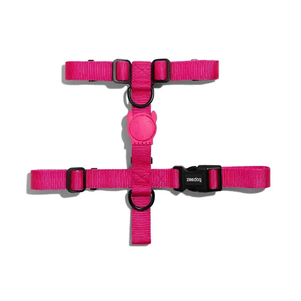Peitoral H para Cães Pink LED Zee.Dog