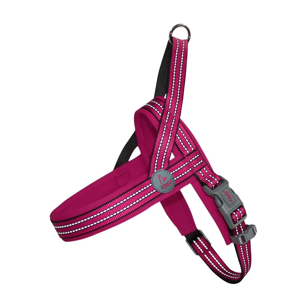 Peitoral Refletivo para Cães Vario Neoprene Doco Rosa — foto 4