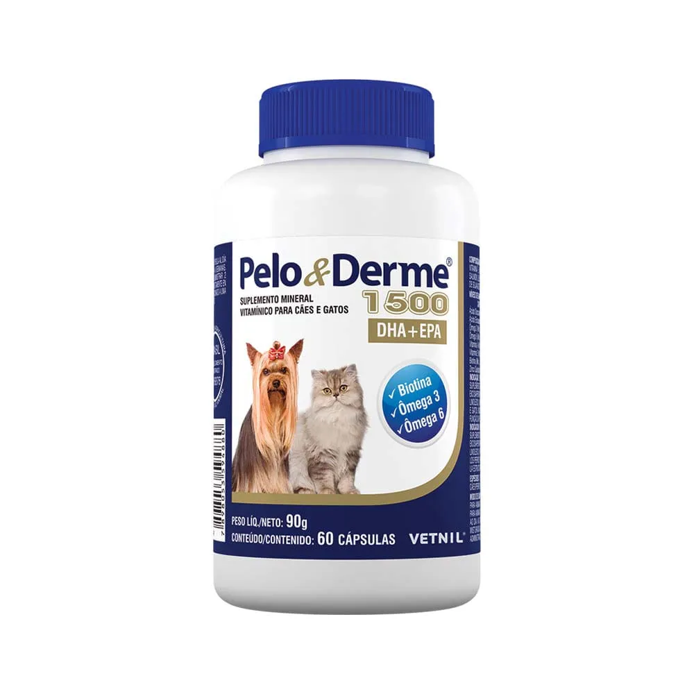 Pelo e Derme 1500 DHA + EPA Vetnil — foto 2