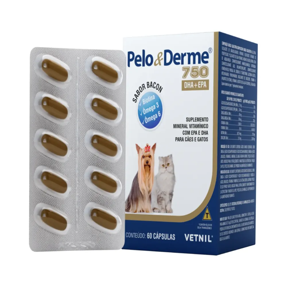 Pelo e Derme 750 DHA + EPA Bacon Vetnil — foto 2