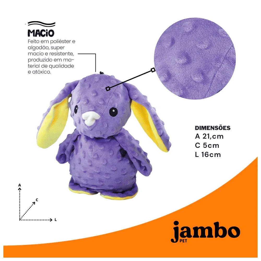 Pelúcia Coelho Big Escama Lilás Jambo — foto 2