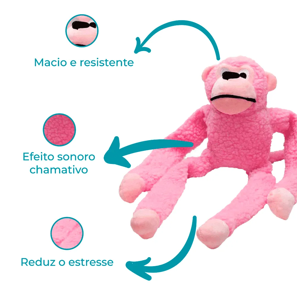 Pelúcia Macaco Limited Jambo Rosa — foto 2