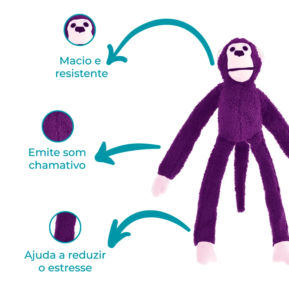 Pelúcia Macaco Limited Jambo Roxo — foto 2