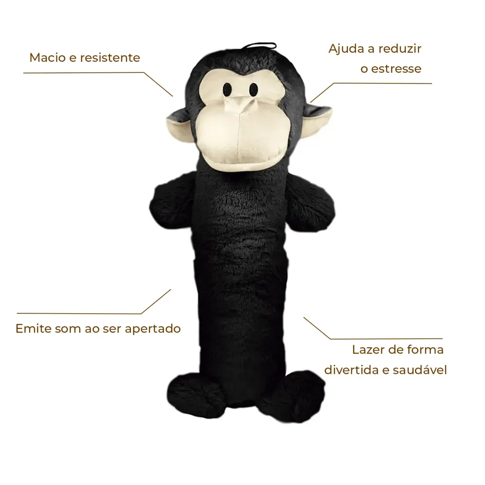 Pelúcia Macaco Fleece Jambo Preto — foto 2