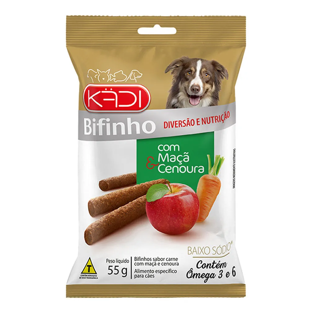 Bifinho Maçã e Cenoura Kadi para Cães
